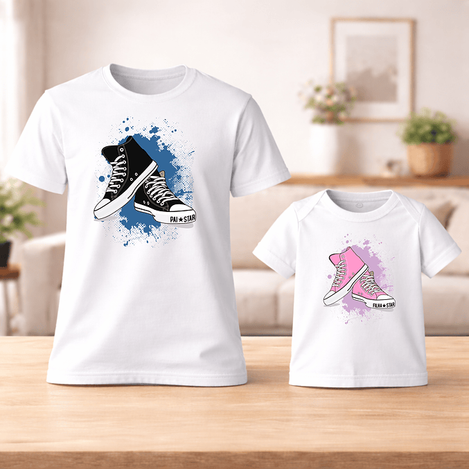 Conjunto T-shirts Dia do Pai - Pai Star, Filho(a) Star 8