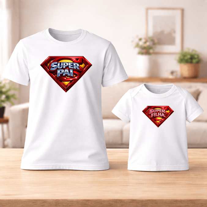 Conjunto SuperPai – T-shirts e Body Pai e Filhos 4