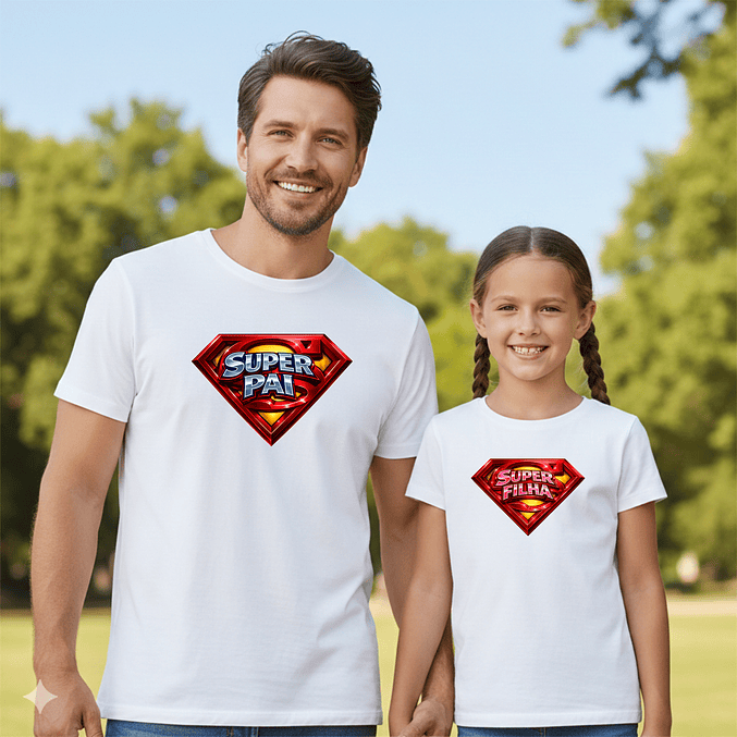 Conjunto SuperPai – T-shirts e Body Pai e Filhos 5
