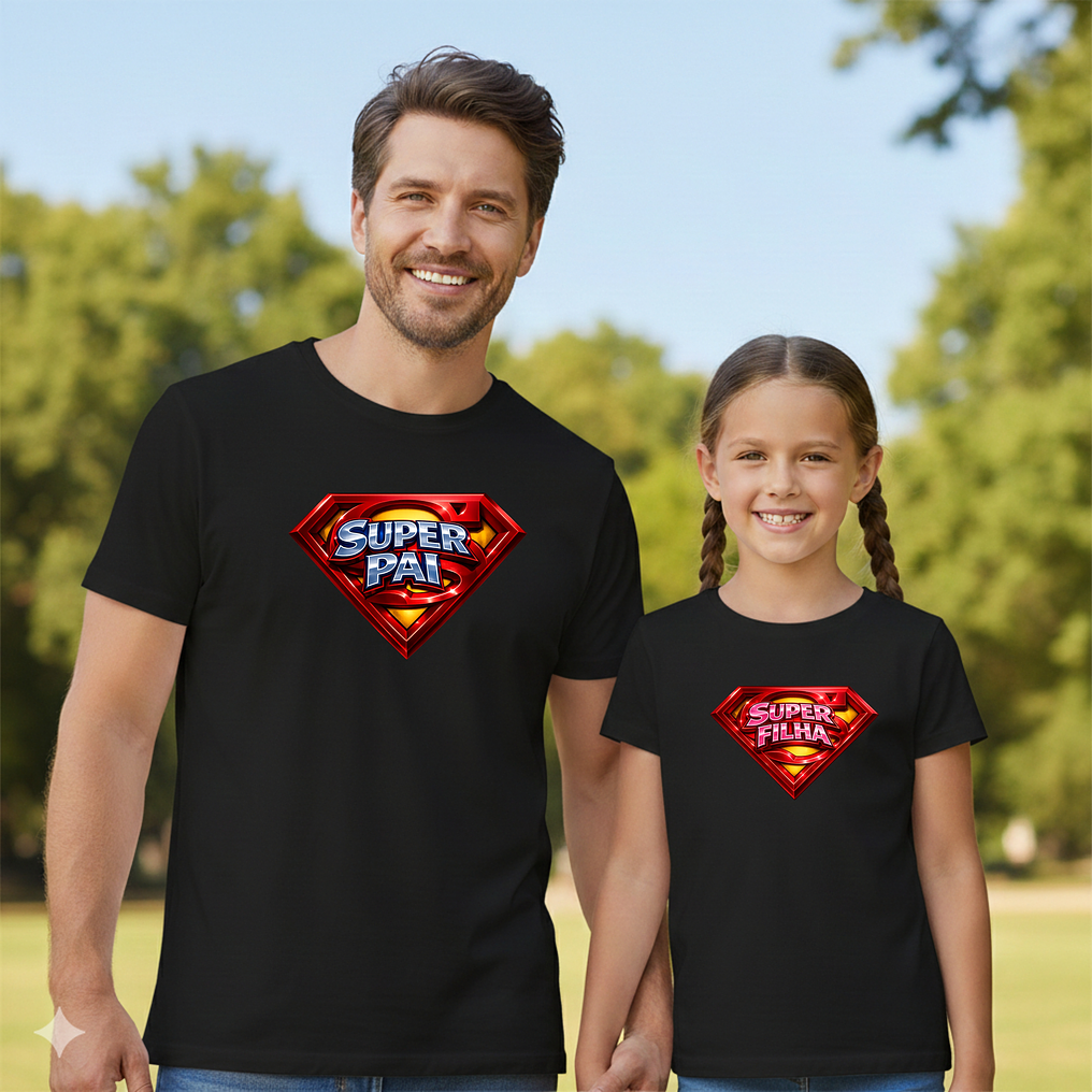 Conjunto SuperPai – T-shirts e Body Pai e Filhos 7