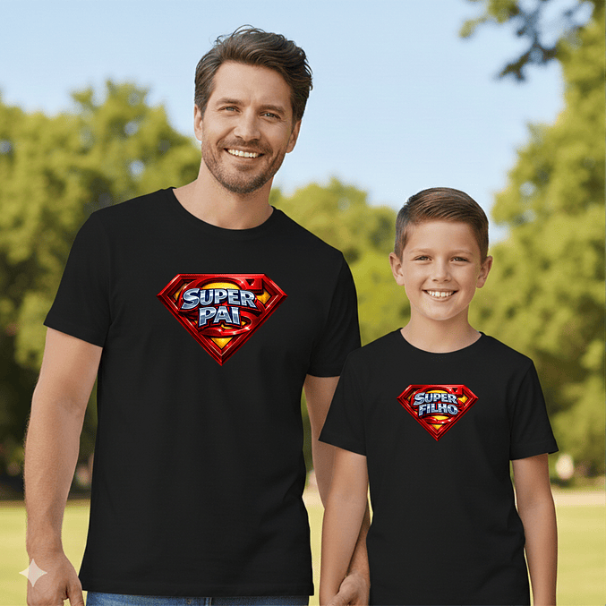 Conjunto SuperPai – T-shirts e Body Pai e Filhos 8