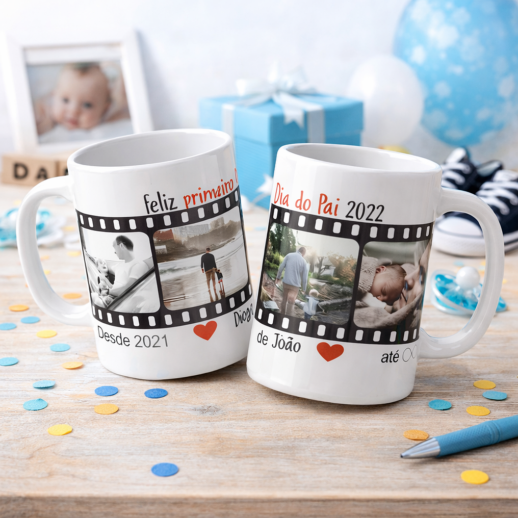 Caneca Dia do Pai (4 Fotos - Tema Película) 1