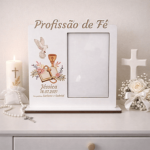 Moldura Batismo / Primeira Comunhão / Profissão de Fé / Crisma