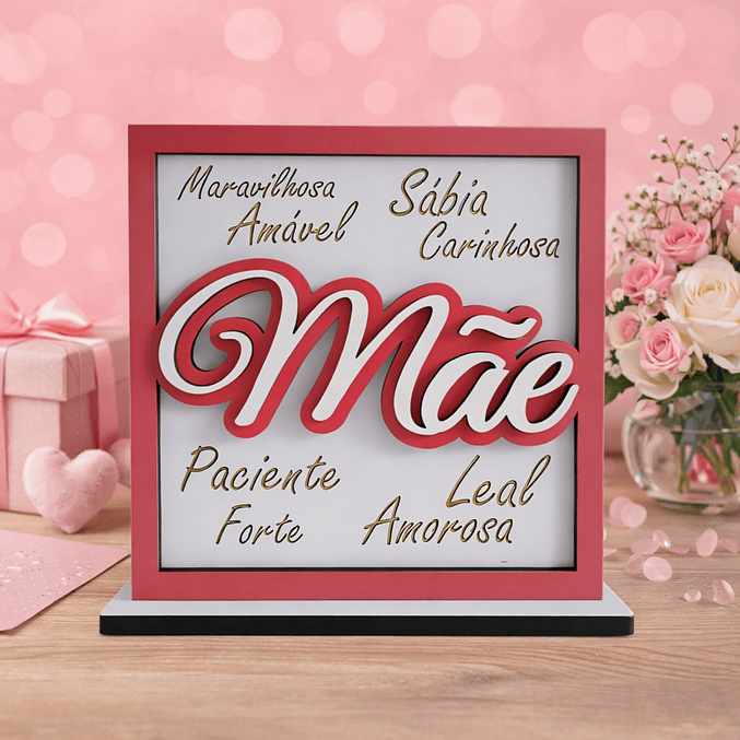 Placa para a Mãe com Adjetivos 2
