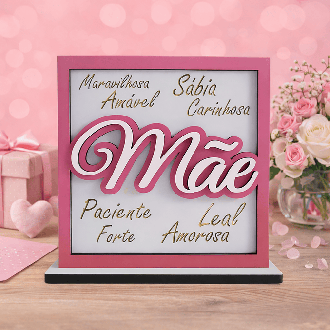 Placa para a Mãe com Adjetivos 1