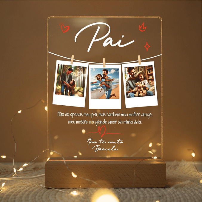 Pack Dia do Pai – Troféu + Candeeiro Personalizado 2