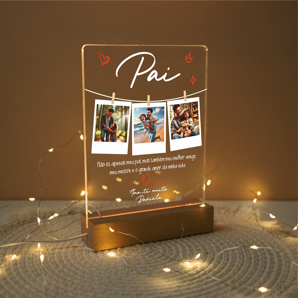 Pack Dia do Pai – Troféu + Candeeiro Personalizado 3