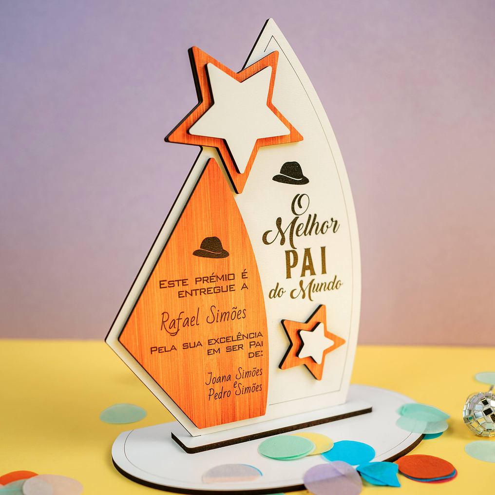 Pack Dia do Pai – Troféu + Candeeiro Personalizado 5