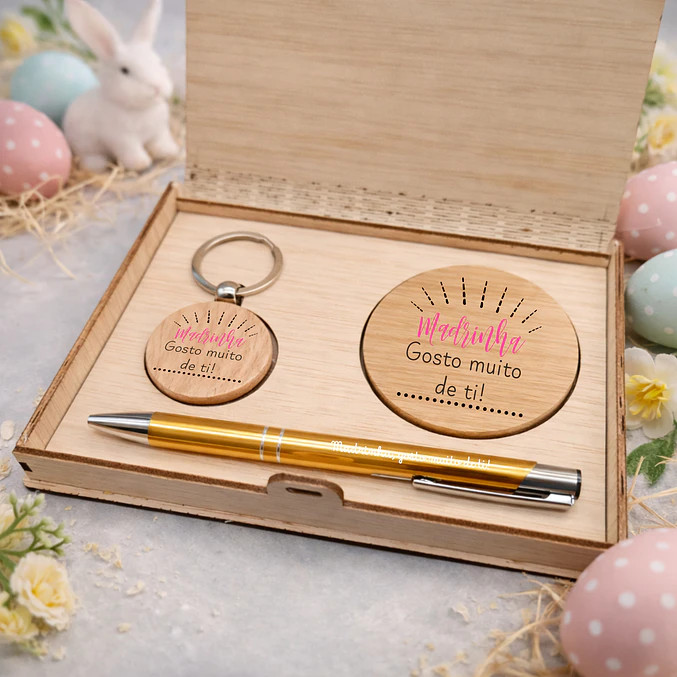 Caixa Personalizada 'Madrinha Gosto Muito de Ti' 2