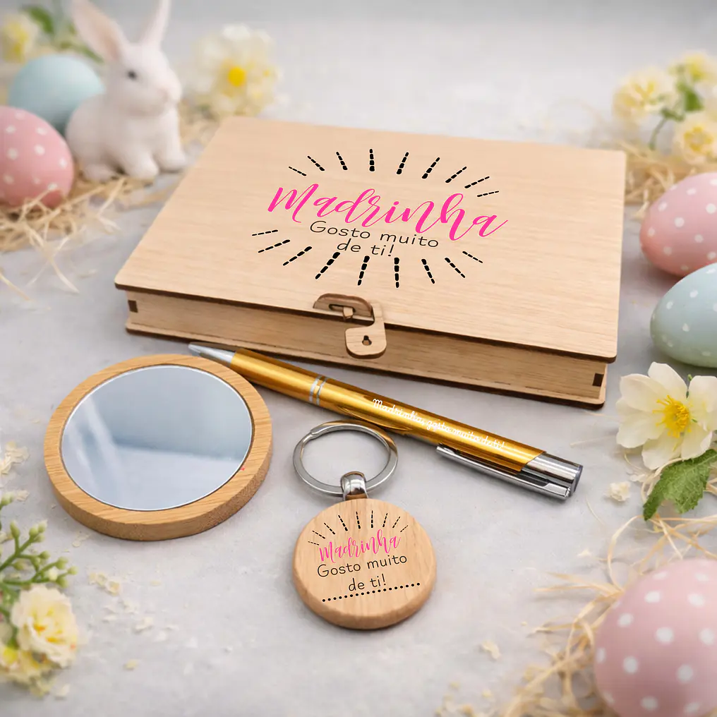 Caixa Personalizada 'Madrinha Gosto Muito de Ti' 1