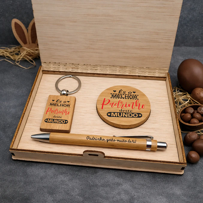 Caixa Personalizada 'Melhor Padrinho do Mundo' 2