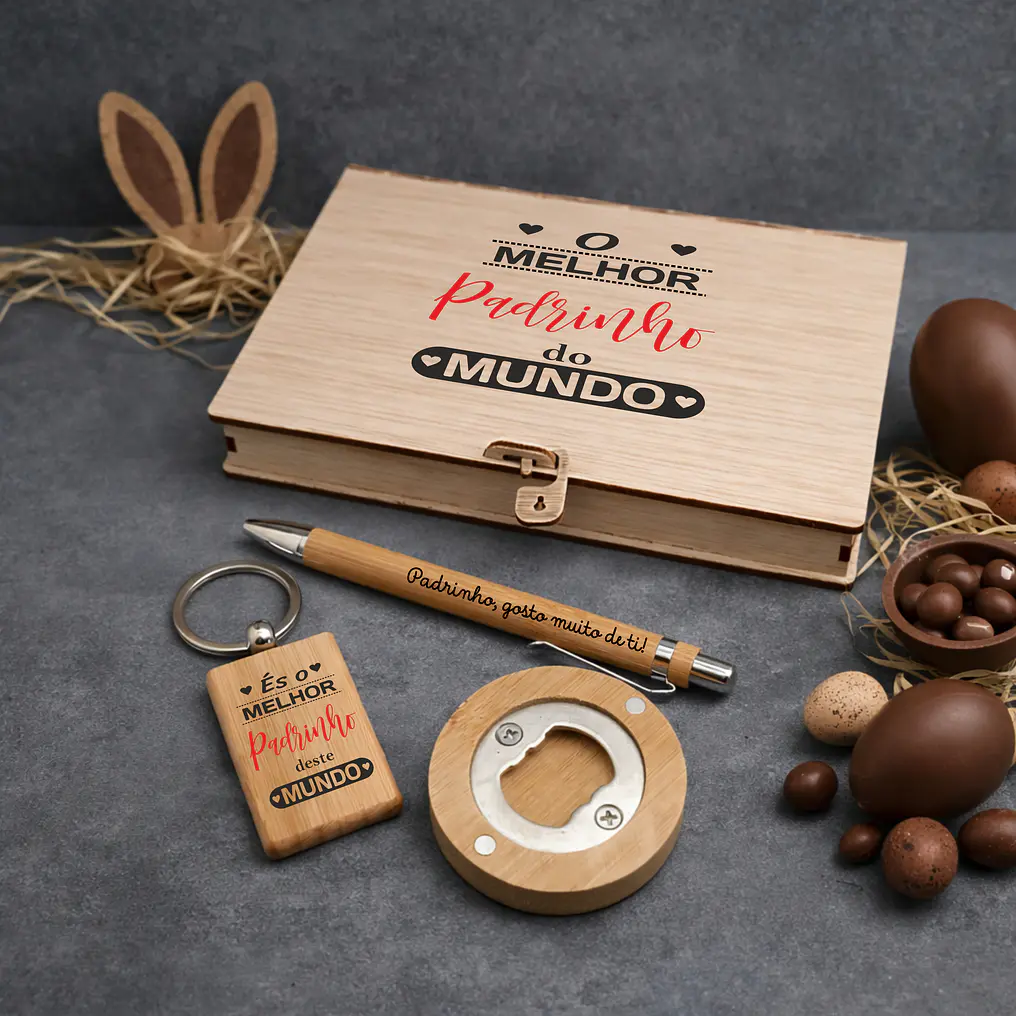 Caixa Personalizada 'Melhor Padrinho do Mundo' 1