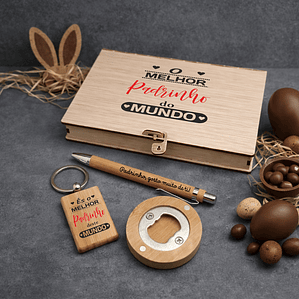 Caixa Personalizada 'Melhor Padrinho do Mundo'