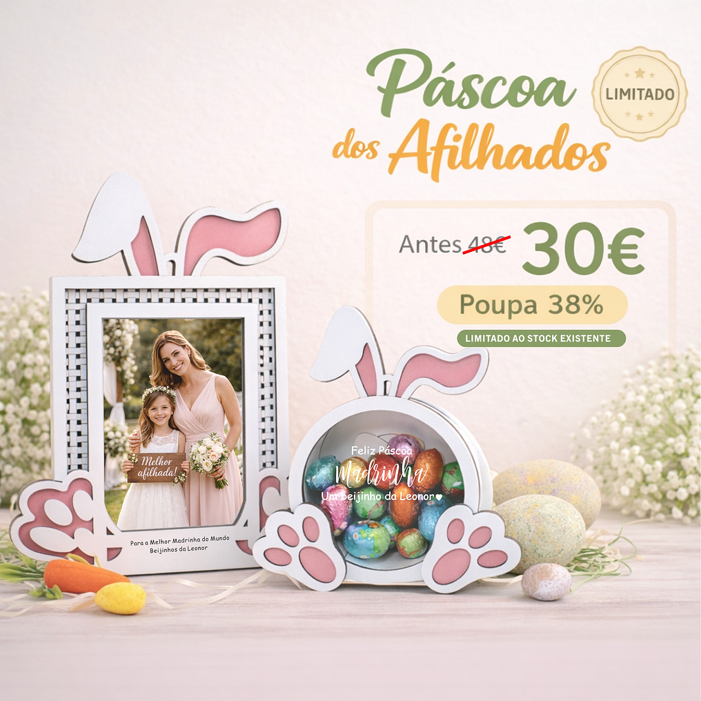 Pack Páscoa - Moldura + mealheiro coelhinho 1