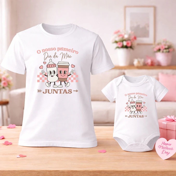 Conjunto Primeiro Dia da Mãe Juntas - Rosa 4