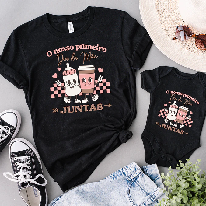 Conjunto Primeiro Dia da Mãe Juntas - Rosa 2