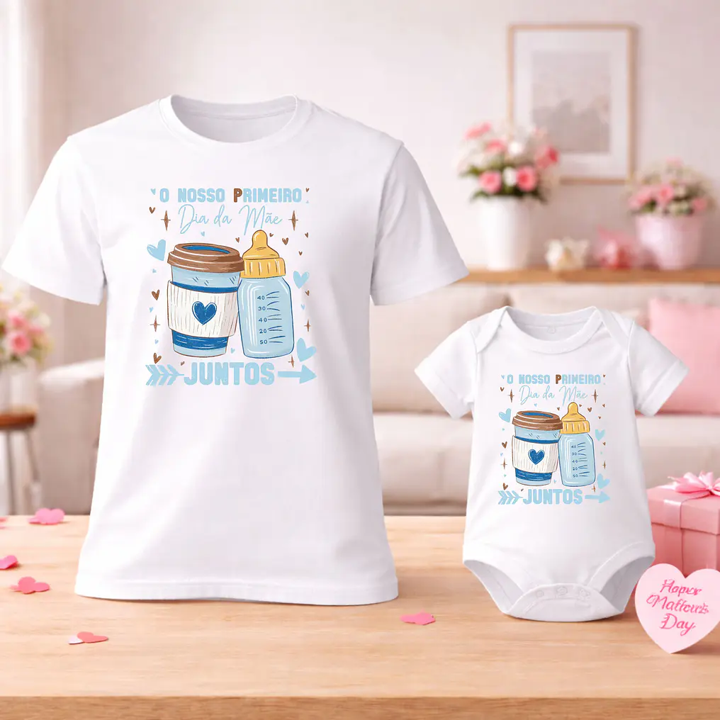 Conjunto Primeiro Dia da Mãe Juntos - Azul 3