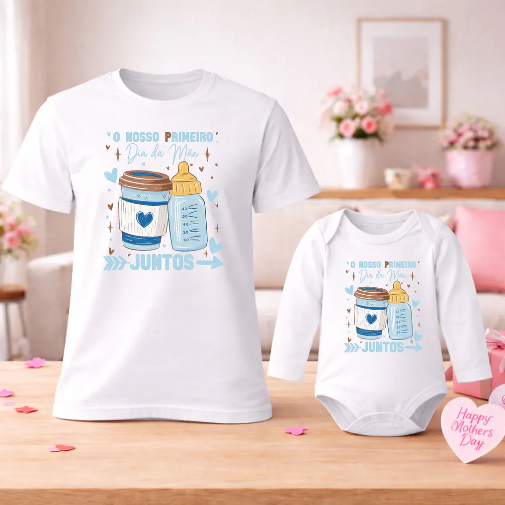 Conjunto Primeiro Dia da Mãe Juntos - Azul 4