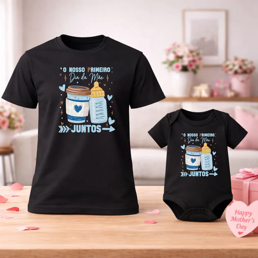 Conjunto Primeiro Dia da Mãe Juntos - Azul 6