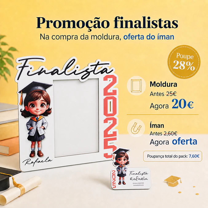 Pack Moldura Finalista + Íman Oferta Personalizado 2