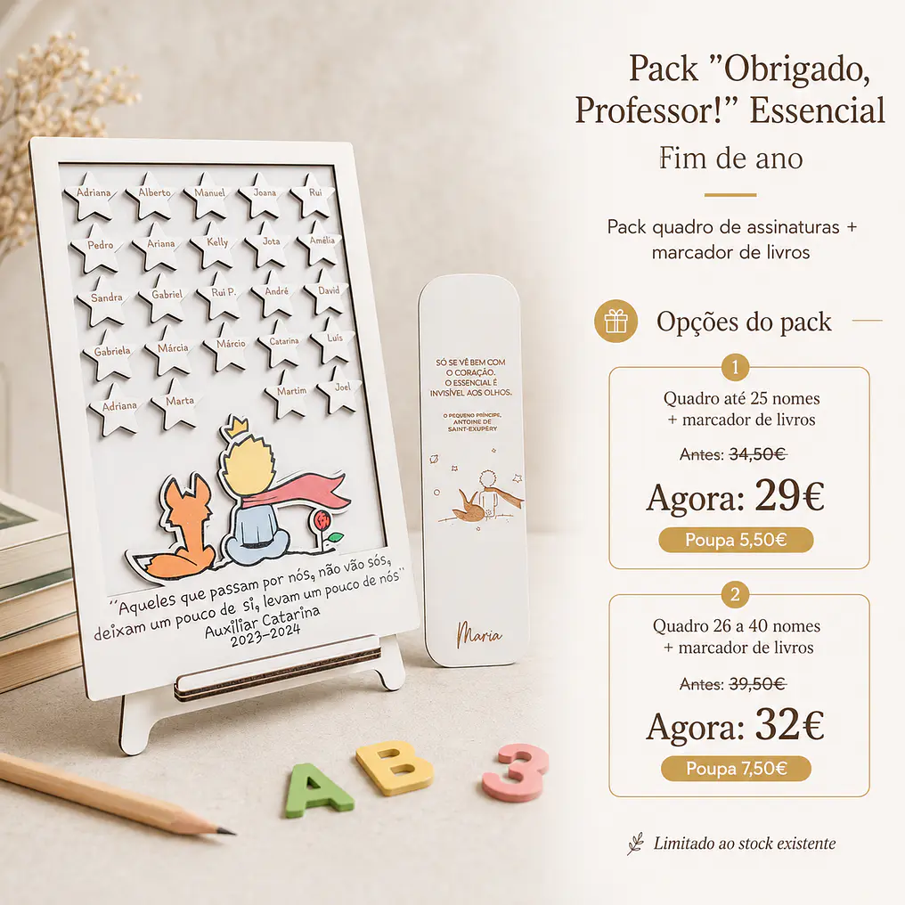 Pack “Obrigado, Professor!” Essencial 1