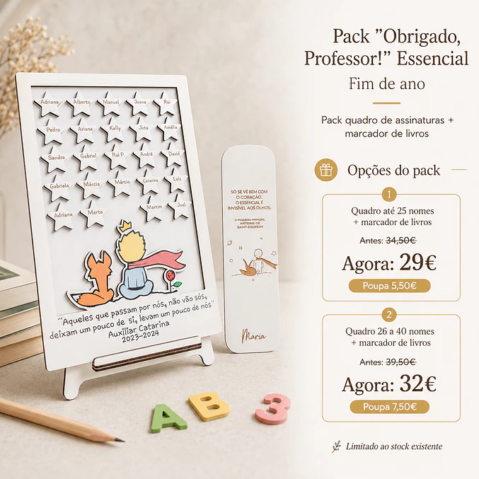Pack “Obrigado, Professor!” Essencial 1
