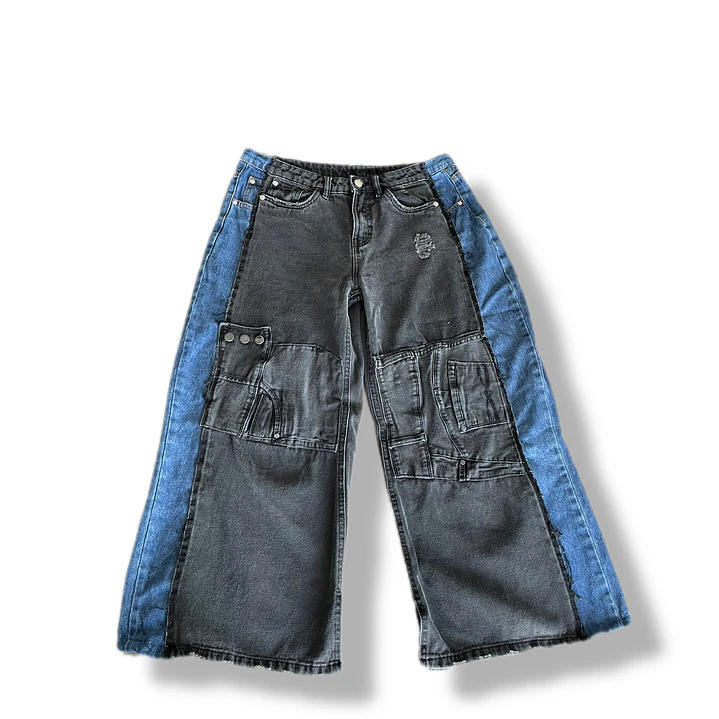 Pant bicolor tiro bajo  4