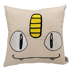 Cojín Bordado Gato Amuleto | Meowth