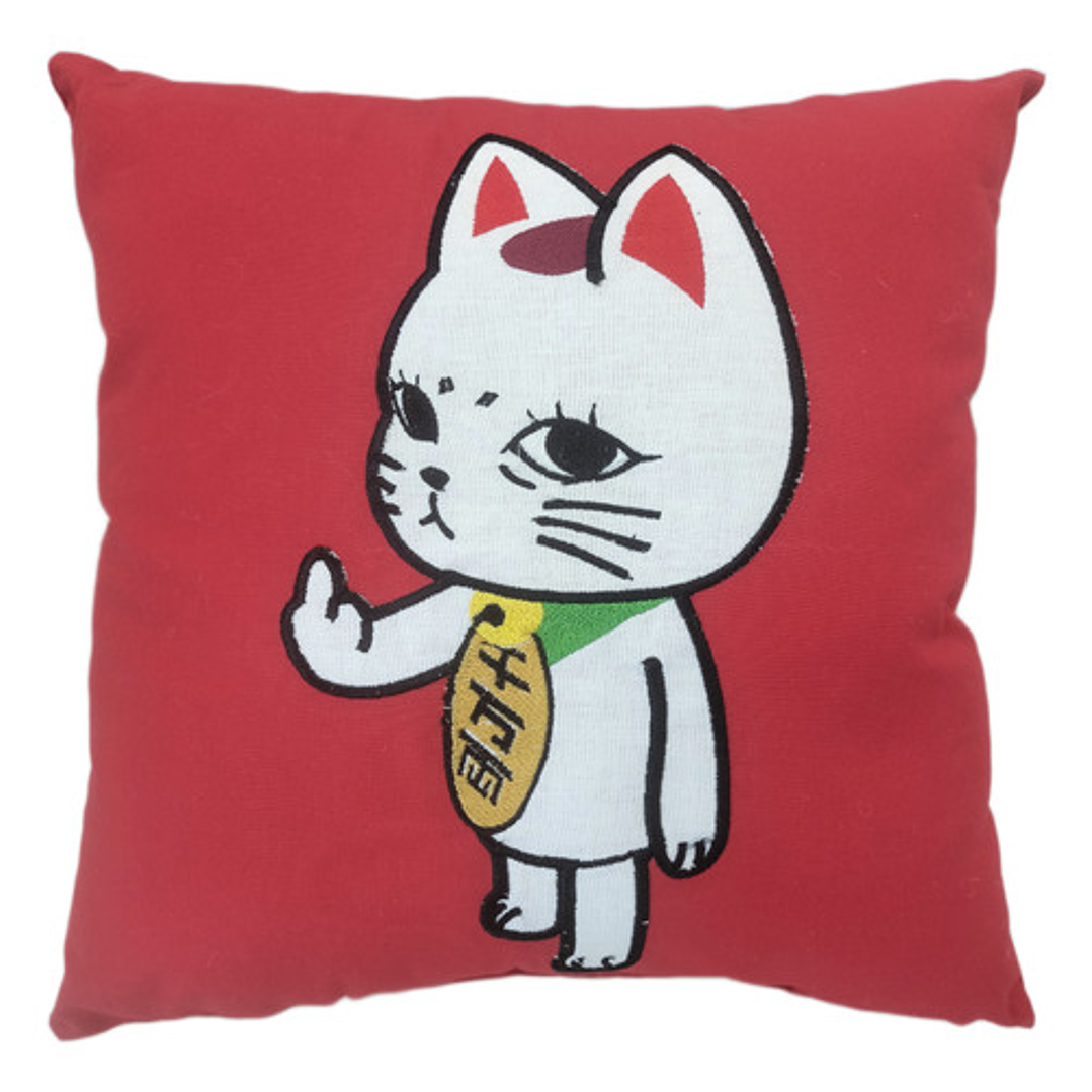 Cojín Bordado Gata Espiritual Rebelde | Turbo Abuela 1