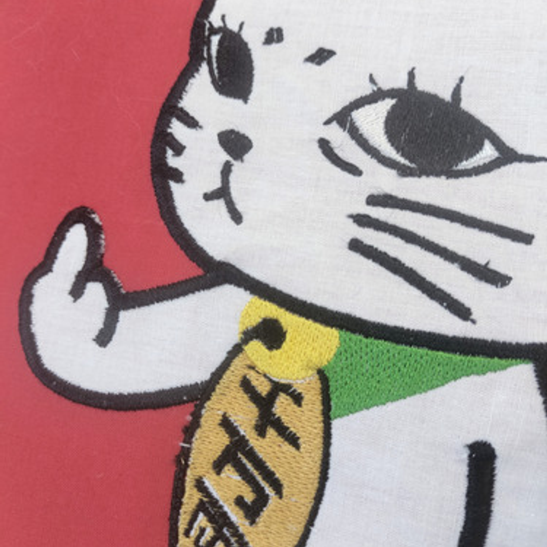 Cojín Bordado Gata Espiritual Rebelde | Turbo Abuela 2