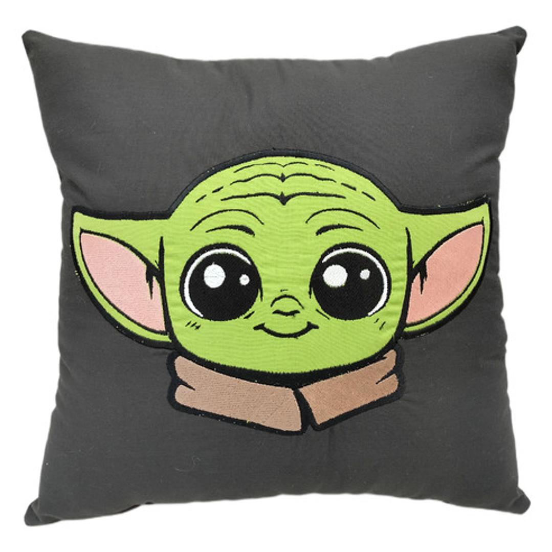 Cojín Bordado Expósito Verde Kawaii Inspirado Saga Galáctica 1