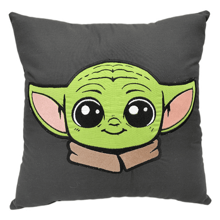 Cojín Bordado Expósito Verde Kawaii Inspirado Saga Galáctica 1