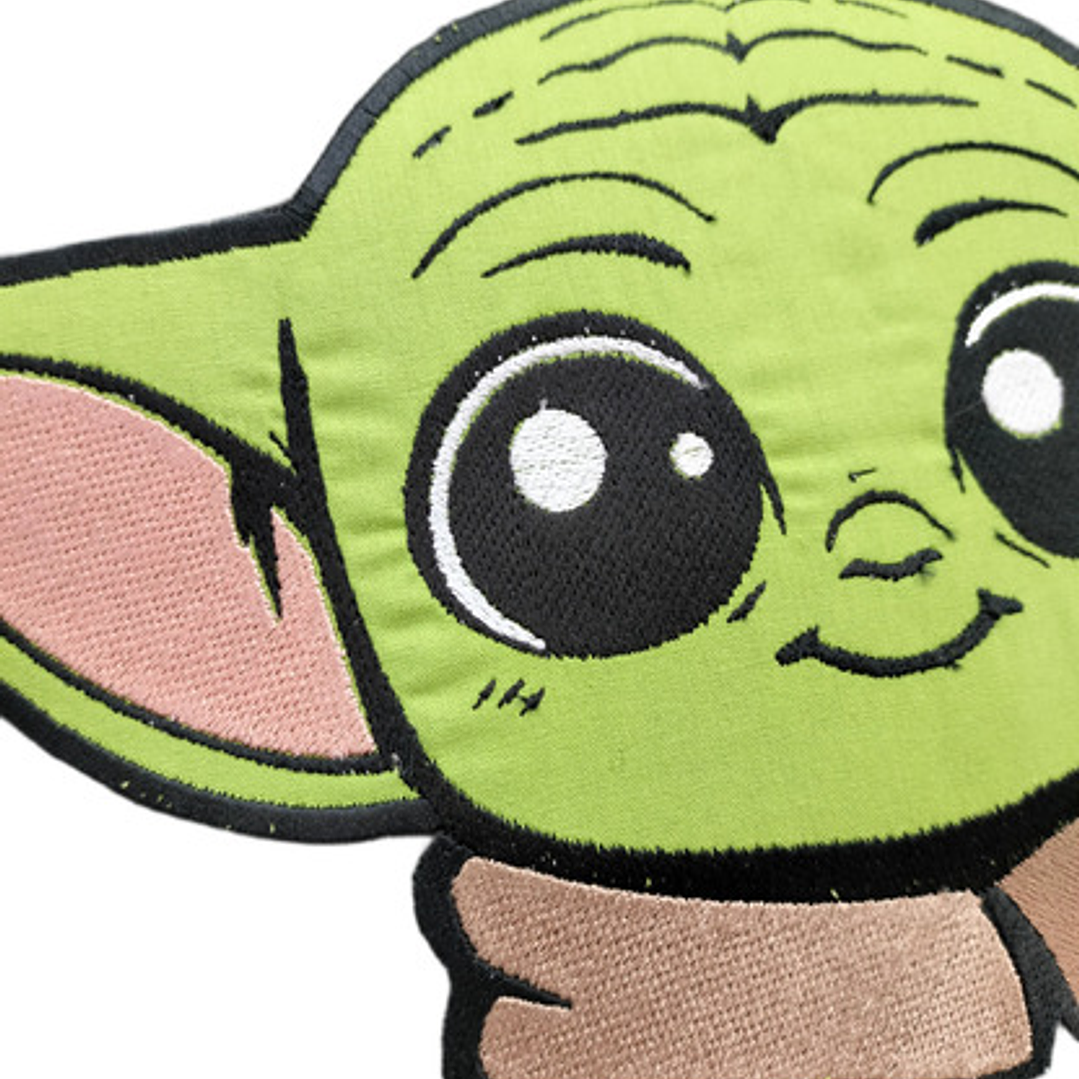 Cojín Bordado Expósito Verde Kawaii Inspirado Saga Galáctica 2