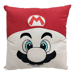 Cojín Bordado Fontanero Gorro Rojo