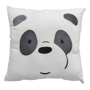 Cojín Bordado Oso Panda Kawaii Inspirado En Serie Animada