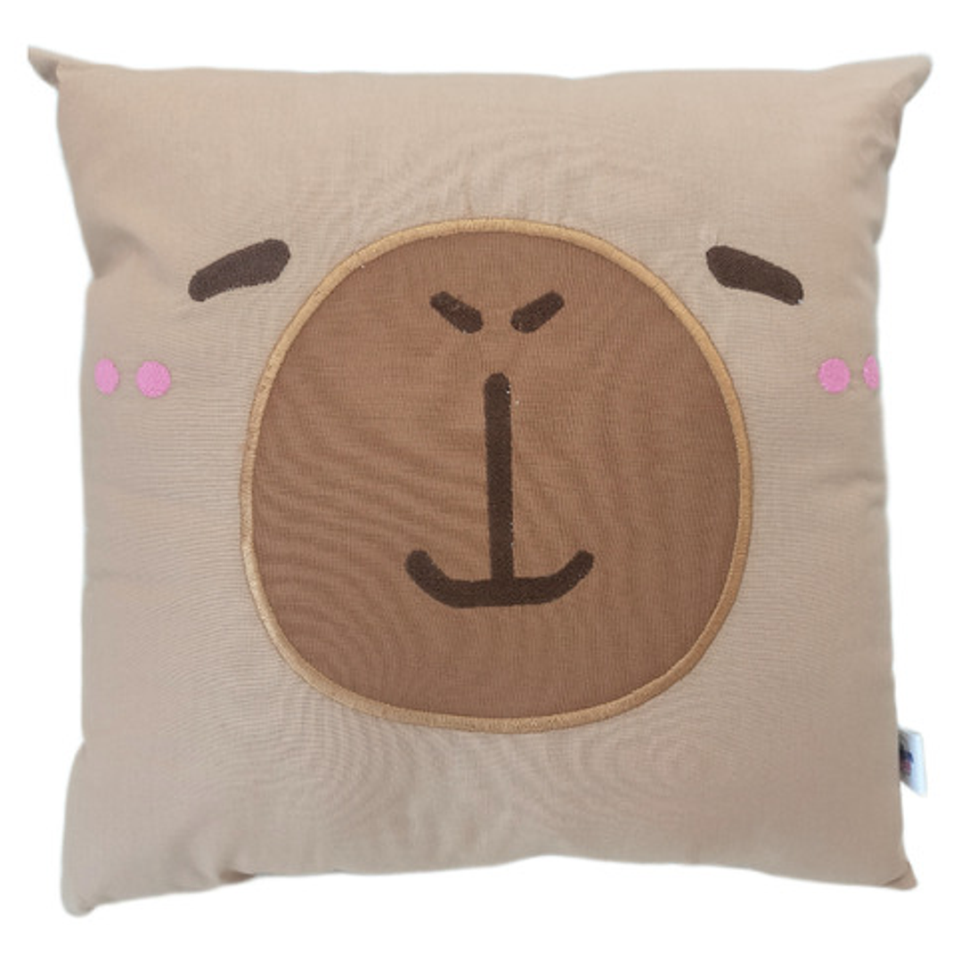 Cojín Bordado Capibara Carpincho Kawaii Varios Colores 5