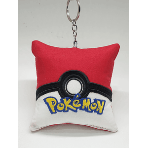 Llavero Mini-cojín Bordado: Pokebola