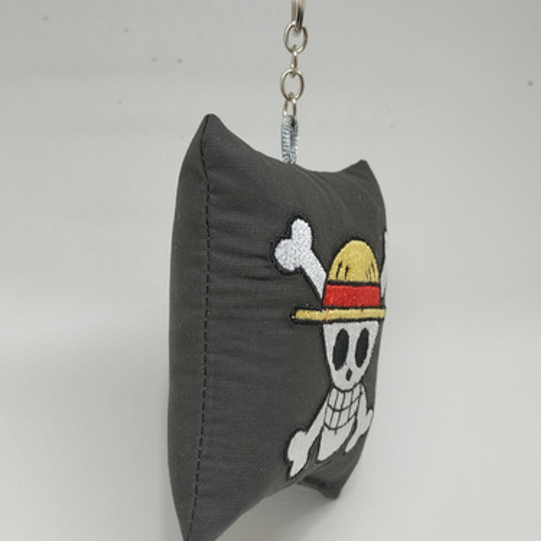 Llavero Mini-cojín Bordado: One Piece | Jolly Roger De Luffy 3