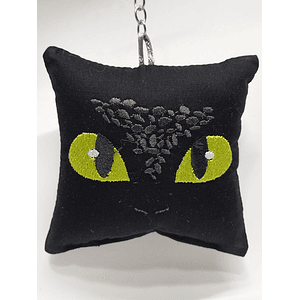 Llavero Mini-cojín Bordado: Chimuelo | Entrenar A Tu Dragón