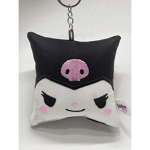 Llavero Mini-cojín Bordado: Kuromi