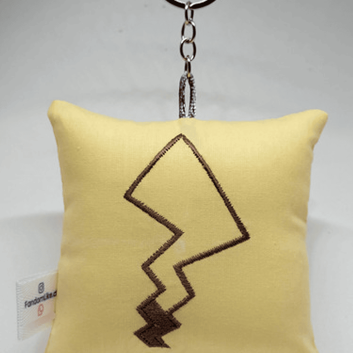 Llavero Mini-cojín Bordado: Pikachu 3