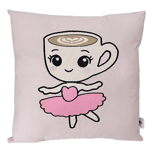 Cojín Bordado: Bailarina Capuchina Kawaii | Brainrot