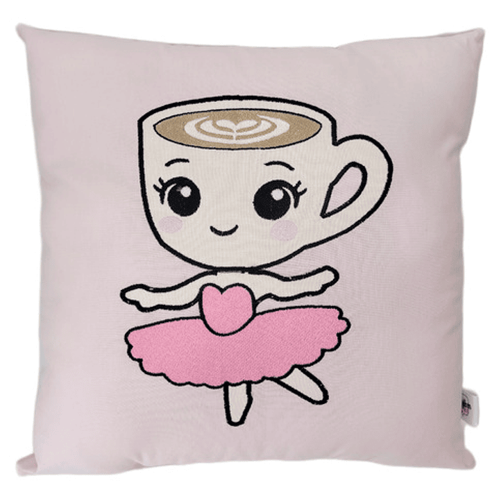 Cojín Bordado: Bailarina Capuchina Kawaii | Brainrot 1