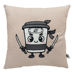 Cojín Bordado: Cappuccino Assassino Kawaii | Brainrot