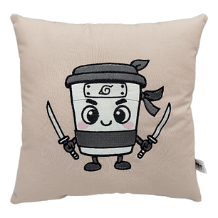 Cojín Bordado: Cappuccino Assassino Kawaii | Brainrot