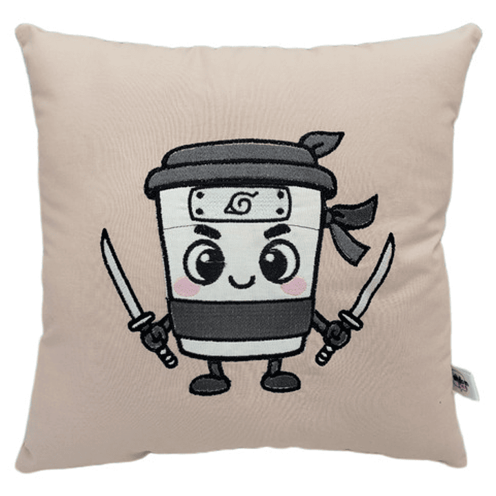 Cojín Bordado: Cappuccino Assassino Kawaii | Brainrot 1