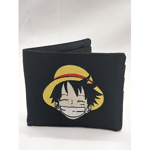 Billetera Bordada One Piece - Diseño Luffy & Logo | Piratas del Sombrero de Paja