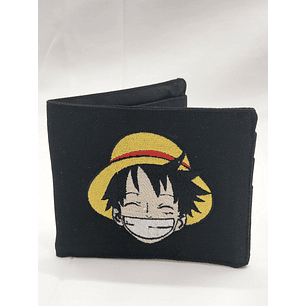 Billetera Bordada One Piece - Diseño Luffy & Logo | Piratas del Sombrero de Paja