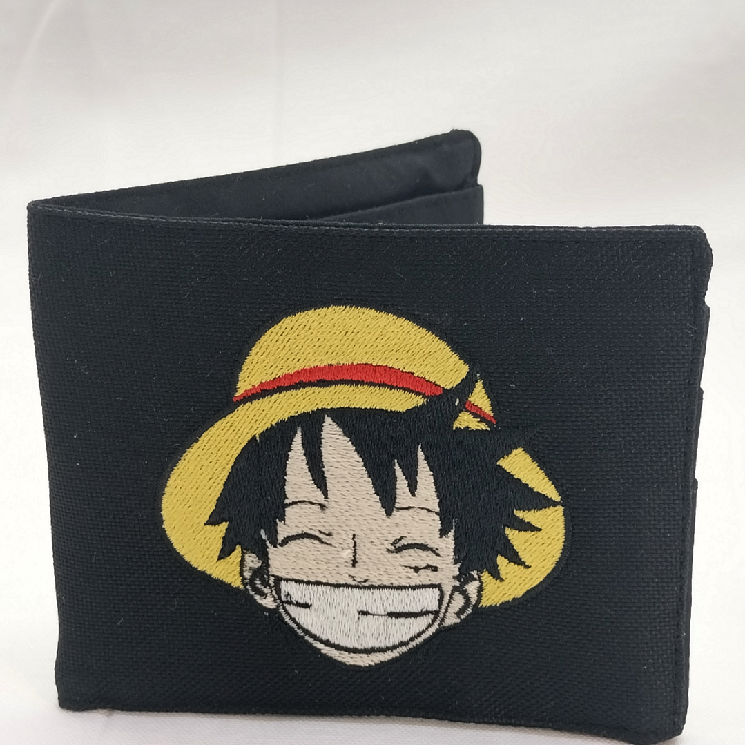 Billetera Bordada One Piece - Diseño Luffy & Logo | Piratas del Sombrero de Paja 1