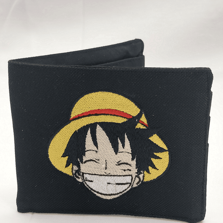 Billetera Bordada One Piece - Diseño Luffy & Logo | Piratas del Sombrero de Paja 1